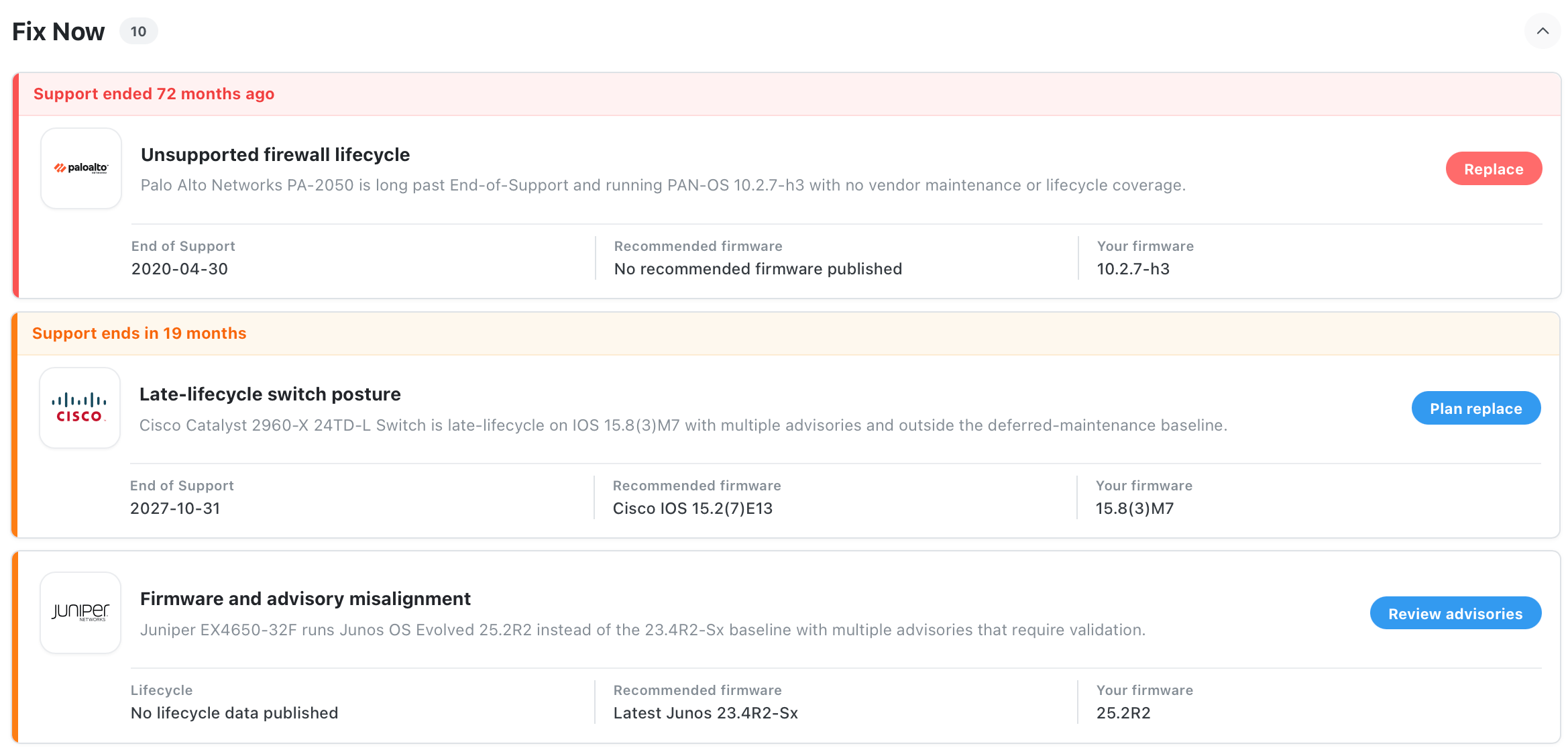 VendorFox highlights unsupported hardware, firmware drift and advisory risk
